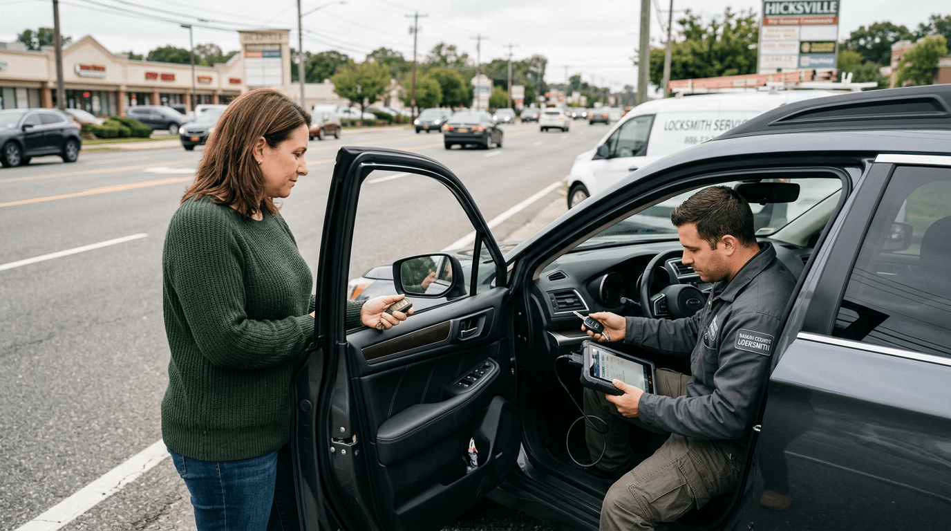 Car key replacement and fob service in Hicksville, Nassau County